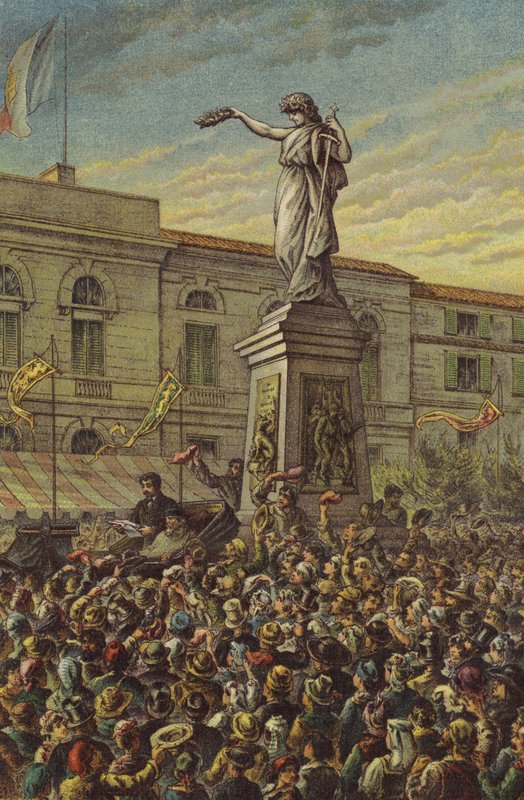 Garibaldi avtäcker Mentana Memorial i Milano av English School