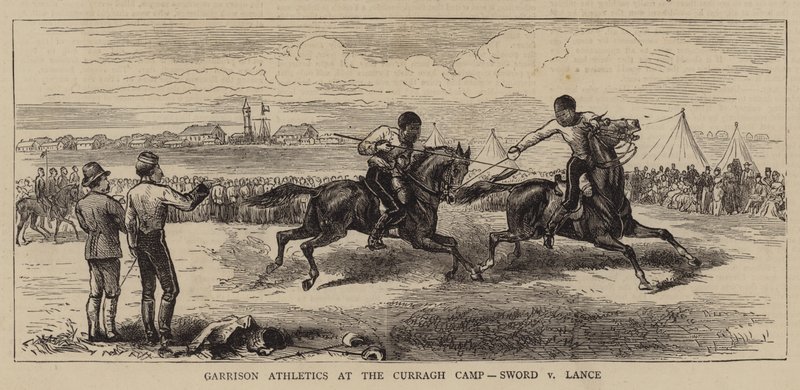 Garrison Athletics på Curragh Camp, Sword v Lance (gravyr) av English School