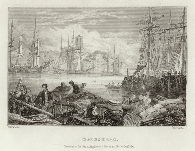 Gateshead före den stora explosionen och branden den 6 oktober 1854 av English School