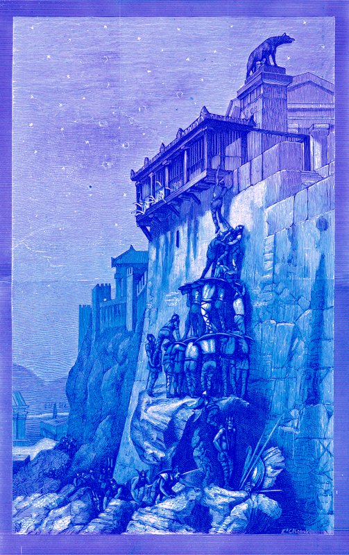 Capitoliums gäss, illustration från History of Rome av Victor Duruy, publicerad 1884 (digitalt förbättrad bild) av English School