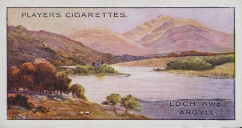 Pärlor i det brittiska landskapet: Loch Awe, Argyll (färglitografi) av English School