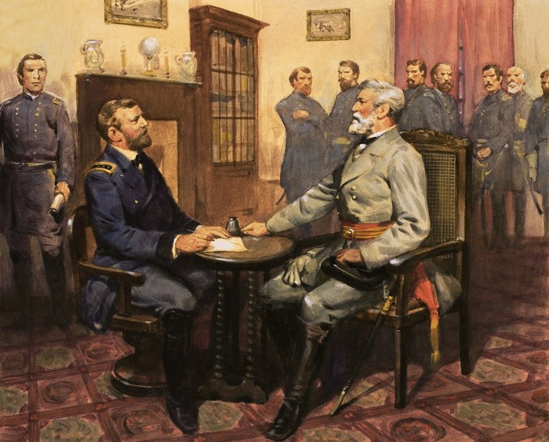 General Grant träffar Robert E. Lee av English School