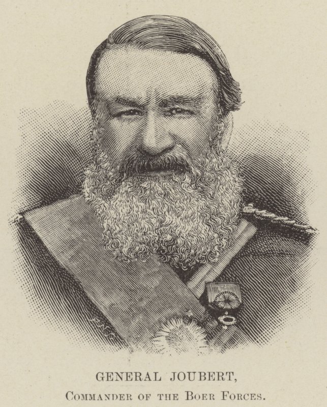 General Joubert, befälhavare för boerstyrkorna (gravyr) av English School