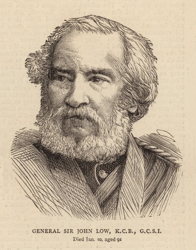 General Sir John Low, KCB, GCSI (gravyr) av English School