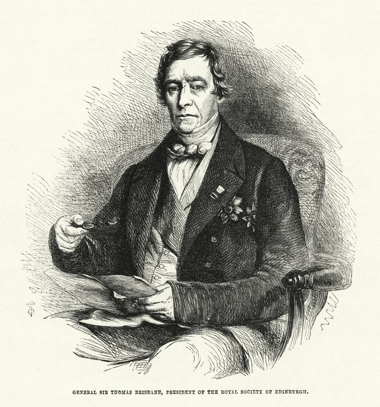 General Sir Thomas Brisbane, president för Royal Society of Edinburgh (gravyr) av English School