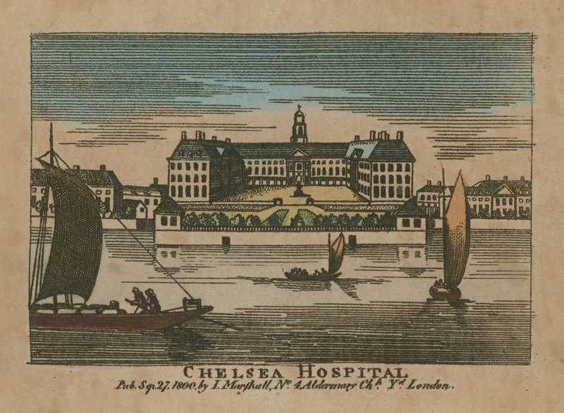 Översikt över Chelsea Hospital av English School