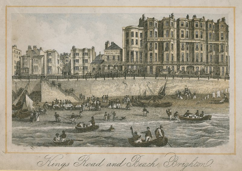 Översikt över Kings Road och stranden i Brighton av English School