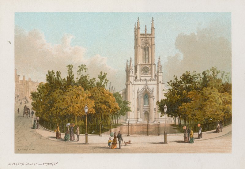 Allmän bild av St Peters Church i Brighton av English School