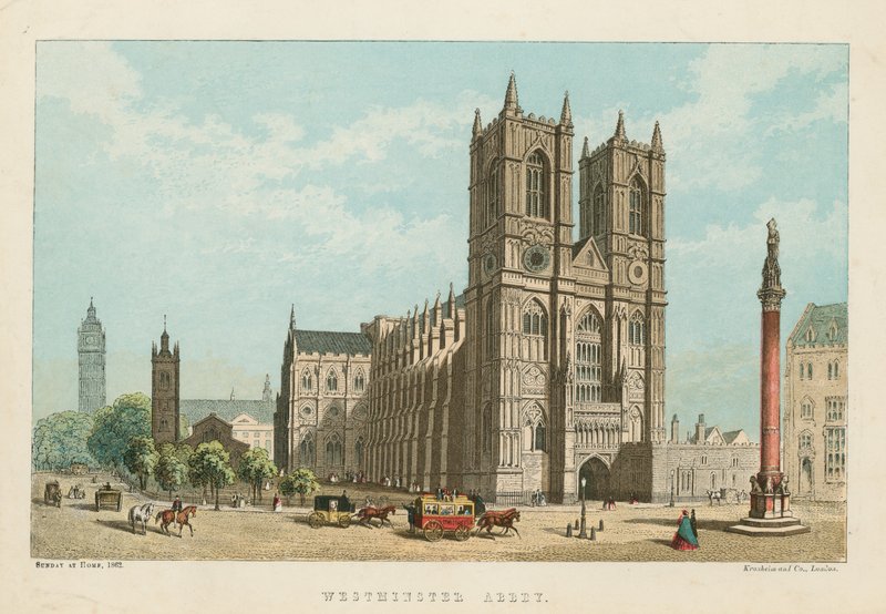 Allmän bild av Westminster Abbey av English School