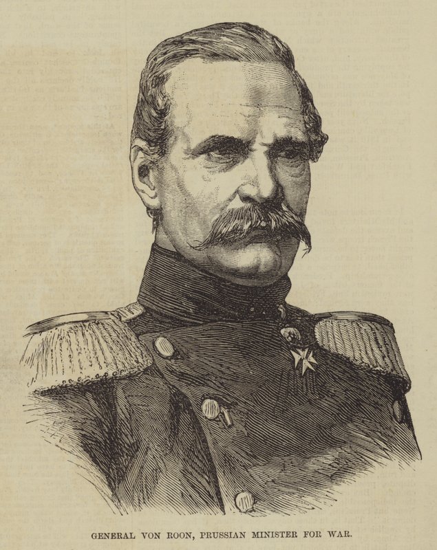 General von Roon, preussisk krigsminister (gravyr) av English School