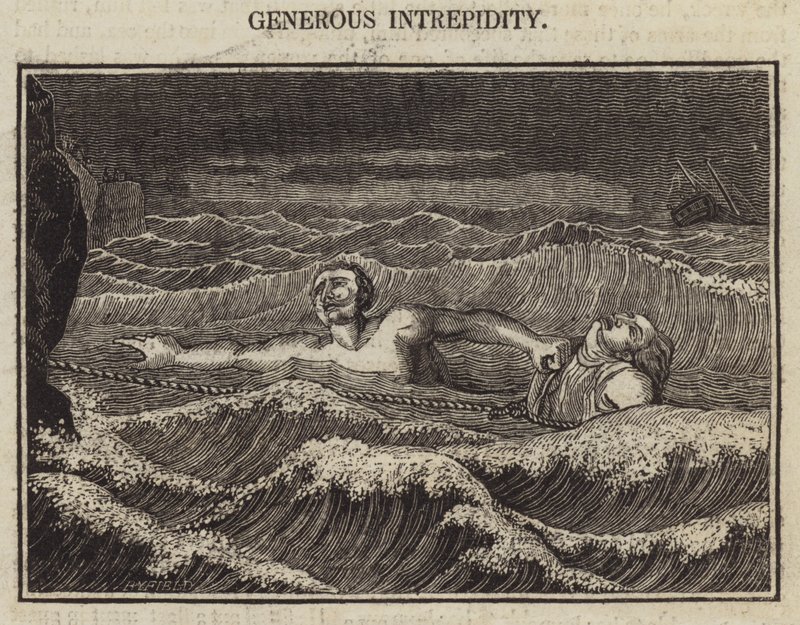 Generös intrepidity (gravyr) av English School