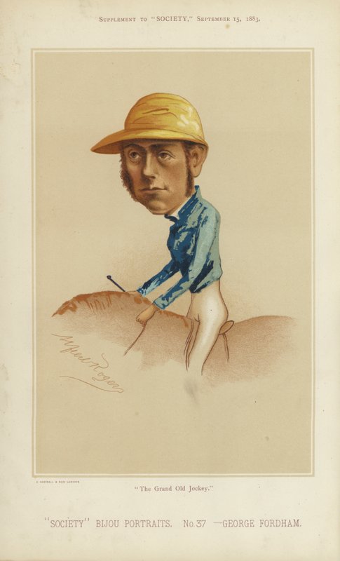 George Fordham, jockey (färg litho) av English School