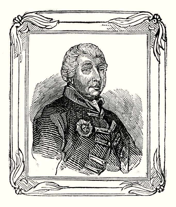 George III, sonson till George II föddes 1738; krönt 1760; och dog 1820 (gravyr) av English School