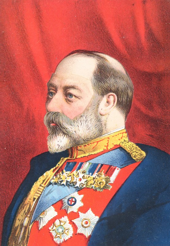 George V - hälsningskort av English School