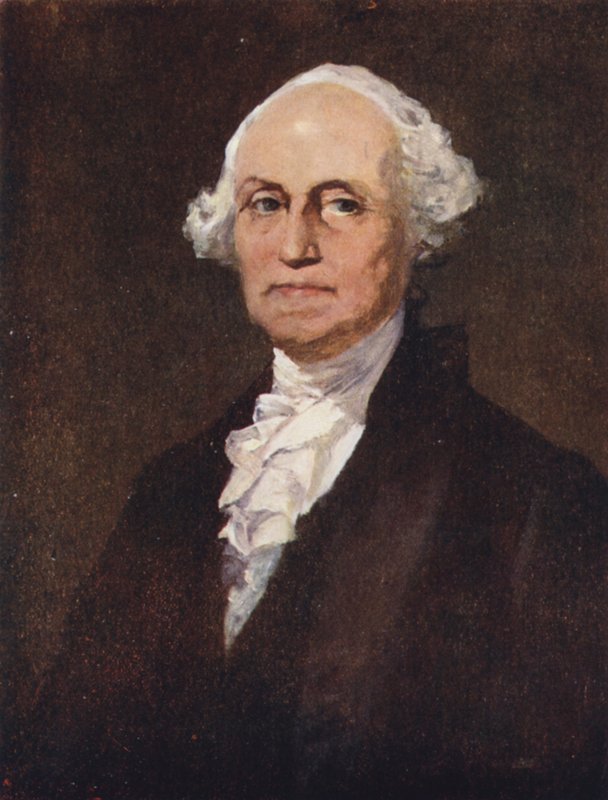 George Washington (lito i färg) av English School