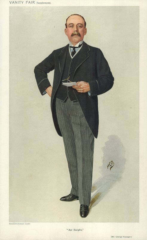 George Younger, Ayr Burghs, 6 januari 1910, tecknad serie Vanity Fair av English School
