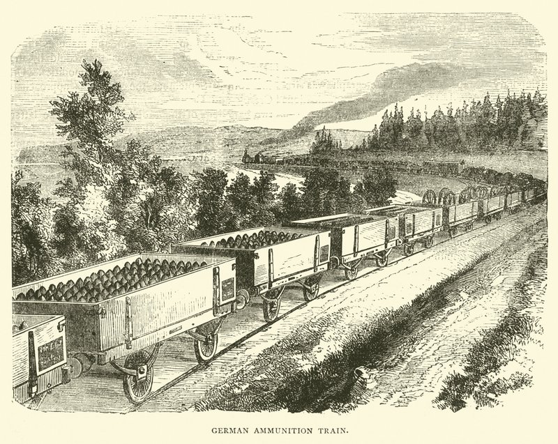 Tyskt ammunitionståg, september 1870 av English School
