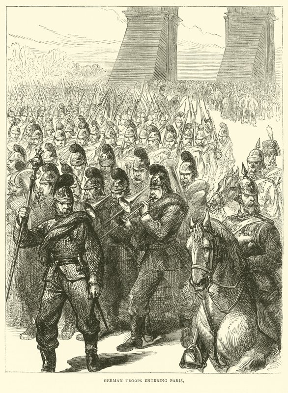 Tyska trupper går in i Paris, mars 1871 av English School