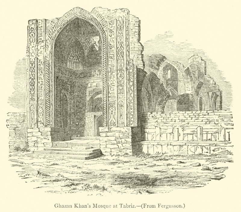 Ghazan Khans moské i Tabriz (gravyr) av English School