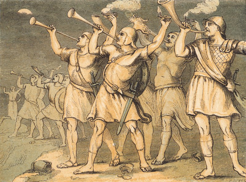 Gideon (färgad gravyr) av English School