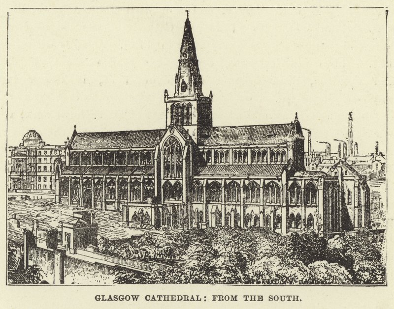 Glasgow Cathedral, från söder av English School