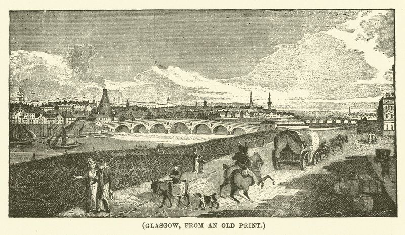 Glasgow, från ett gammalt tryck (gravyr) av English School