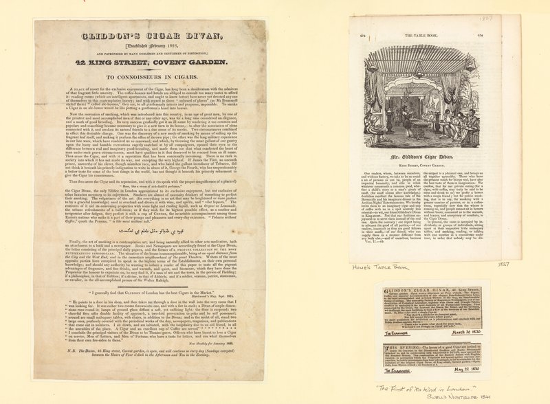Gliddon Cigar Divan, etablerad i februari 1825 av English School