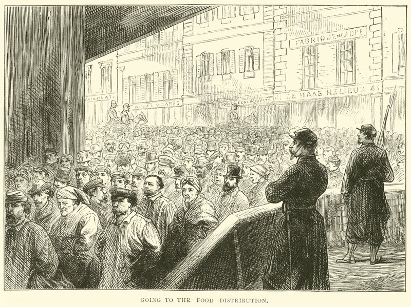 Går till matutdelningen, mars 1871 av English School