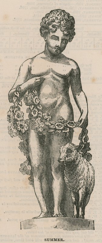 Goldsmiths Hall - Nixons Statyer of the Seasons: Sommar av English School