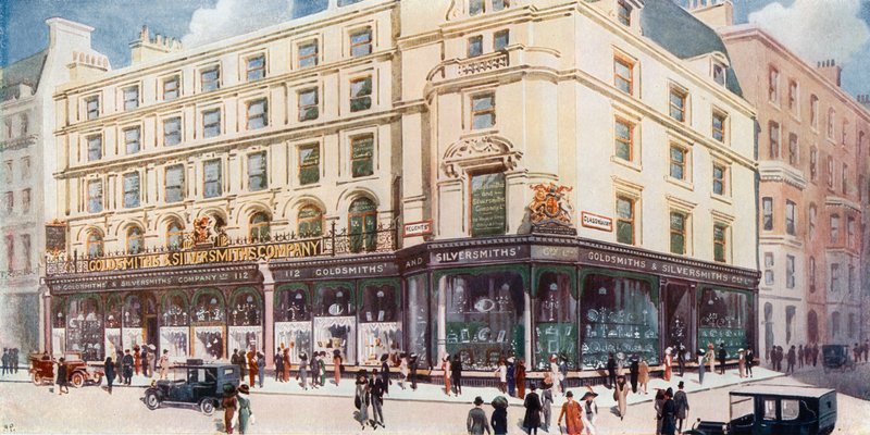 Goldsmiths & Silversmiths Company Ltd, på 112 Regent Street av English School