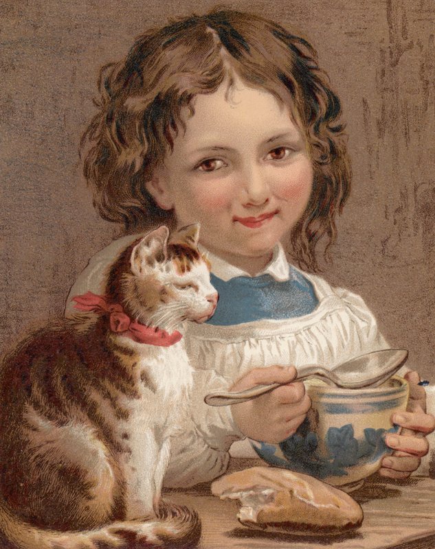 Good Friends (färg litho) av English School