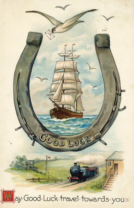 Lycka till (färg litho) av English School