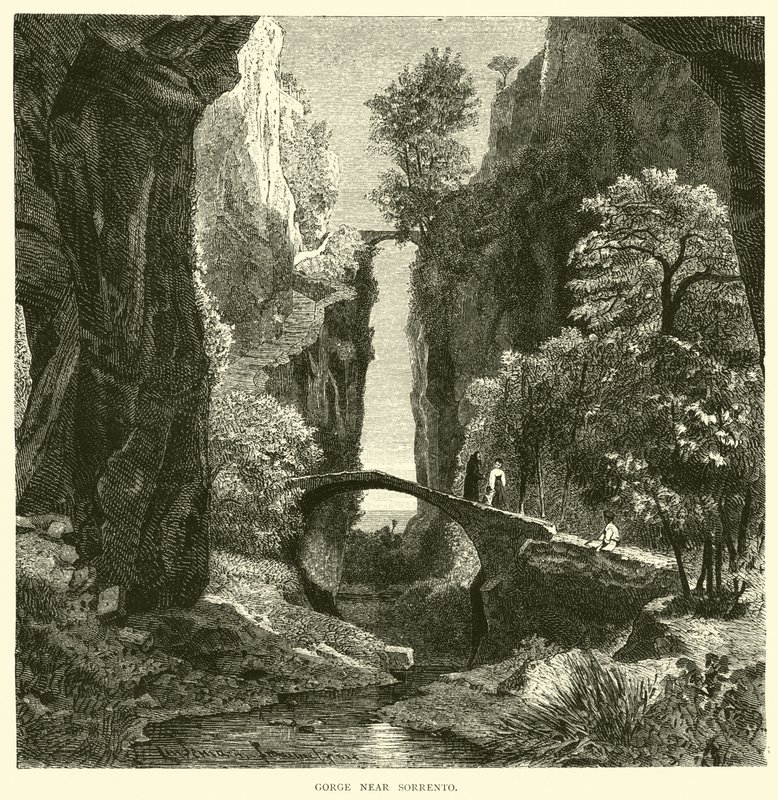 Gorge nära Sorrento av English School
