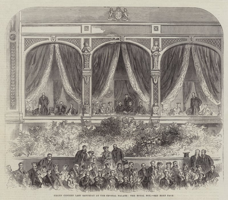 Grand Concert I lördags på Crystal Palace, Royal Box (gravyr) av English School