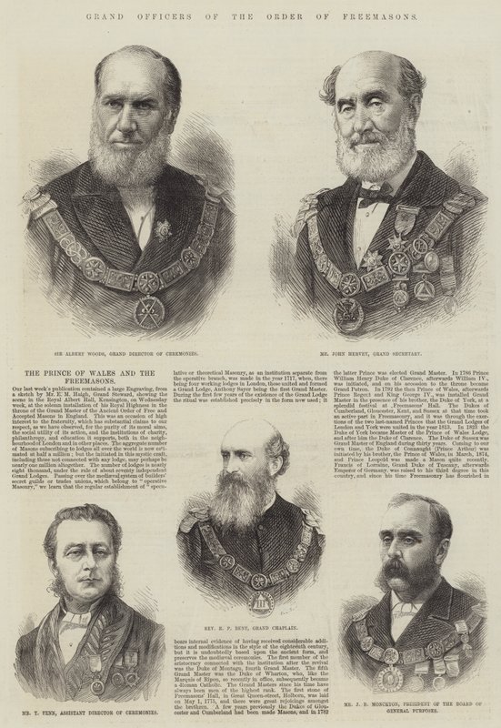 Grand Officers of the Order of Freemasons (gravyr) av English School
