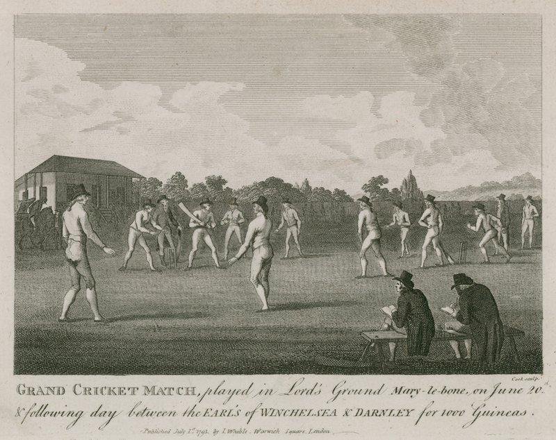 Stor cricketmatch spelad i Lords Ground, Marylebone, London av English School
