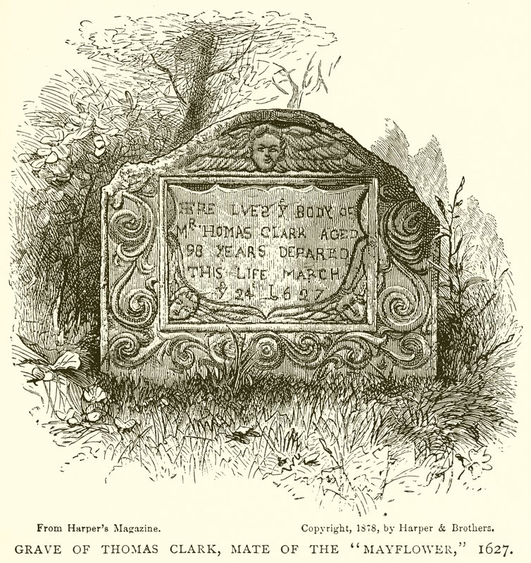 Grav av Thomas Clark, Mate of the Mayflower, 1627 av English School