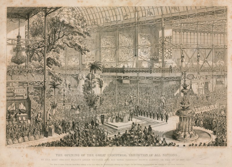 Stora utställningen, 1851, invigning den 1 maj 1851 av English School