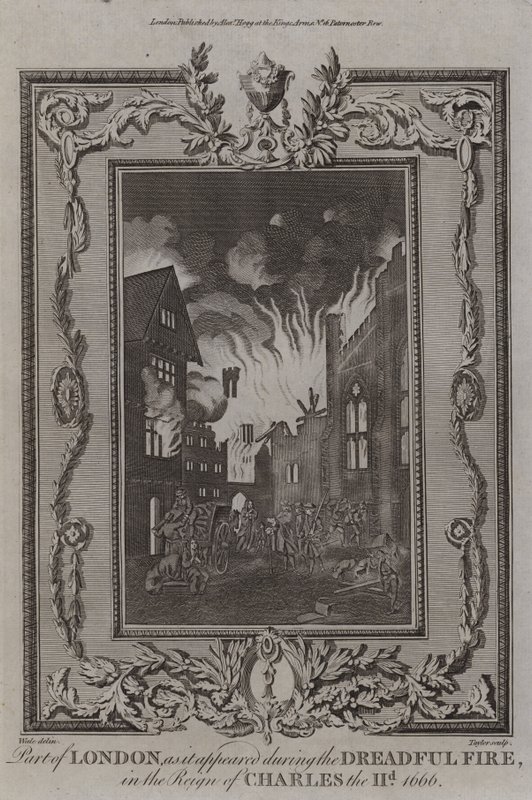 Londons stora brand, 1666 av English School