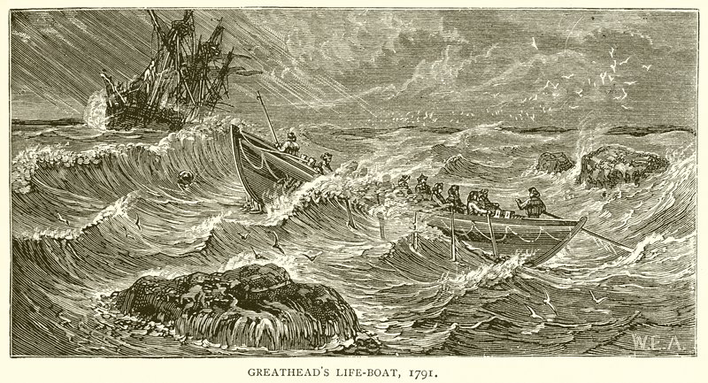 Greatheads livbåt, 1791 av English School
