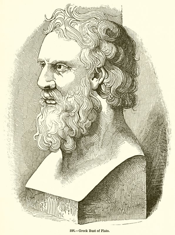 Grekisk byst av Platon av English School