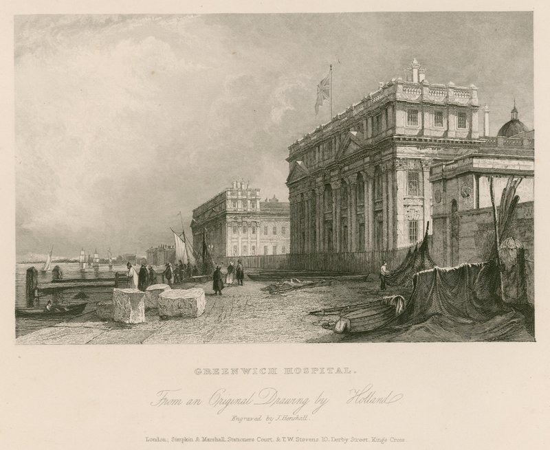 Greenwich Hospital, London av English School