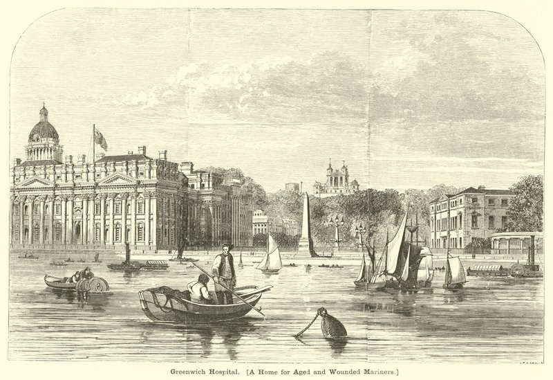 Greenwich Hospital, ett hem för äldre och sårade sjöfarare av English School