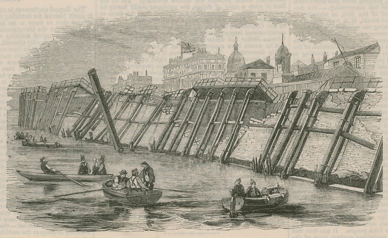 Greenwich Pier efter hösten av English School