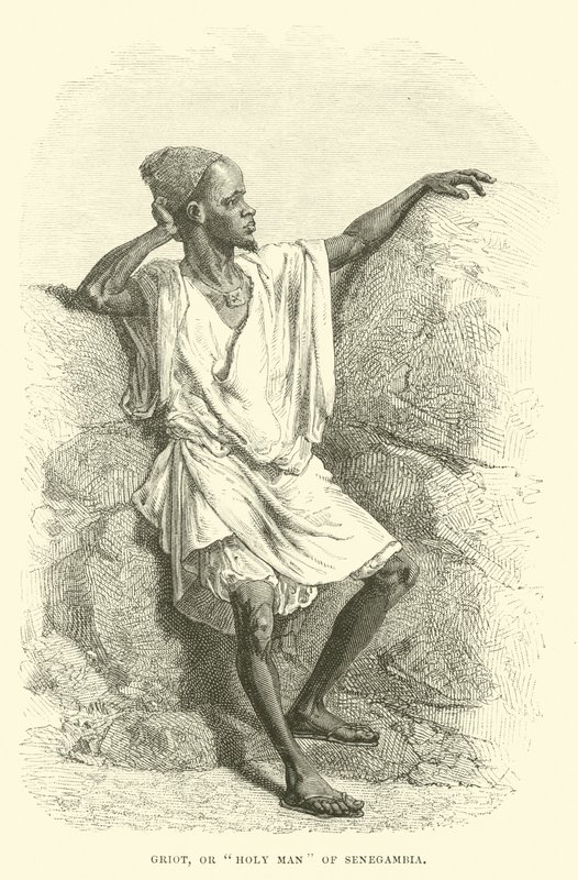 Griot, eller helig man i Senegambia av English School