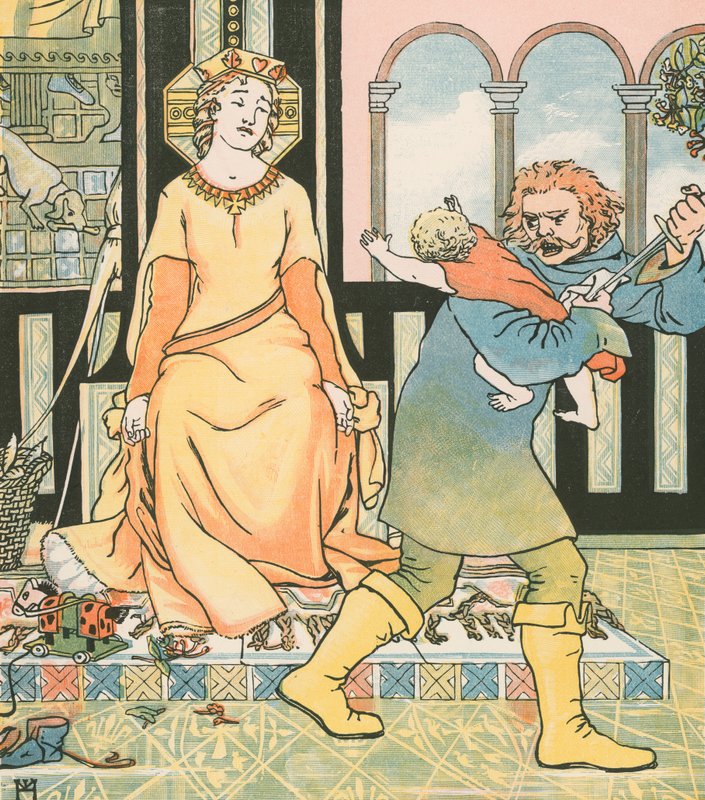 Griseldas sorg. "Och som ett lamm sche sitter saktmodigt och stilla, Och låt denna grymme sergeant göra sin vilja" av English School