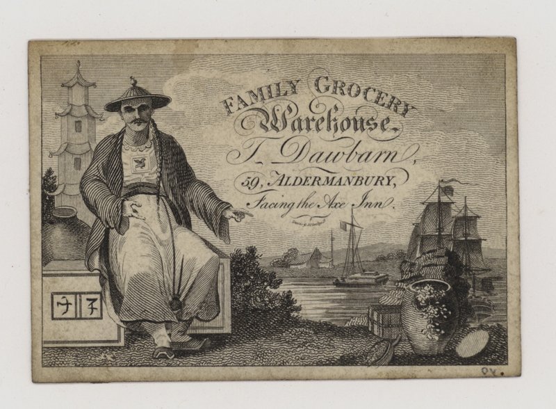 Grocers, T Dawbarn, handelskort av English School