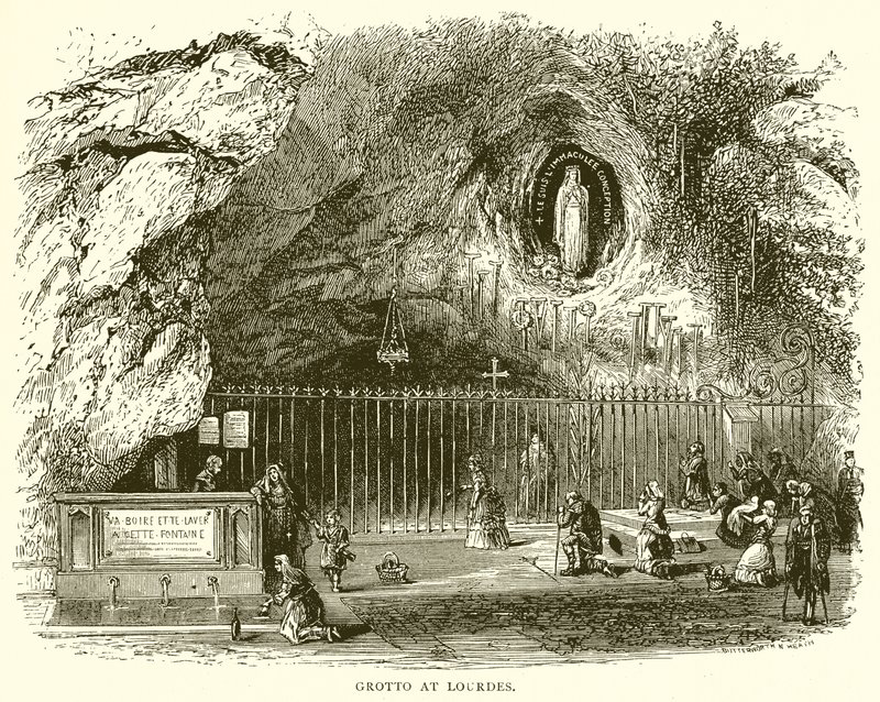 Grotta i Lourdes av English School