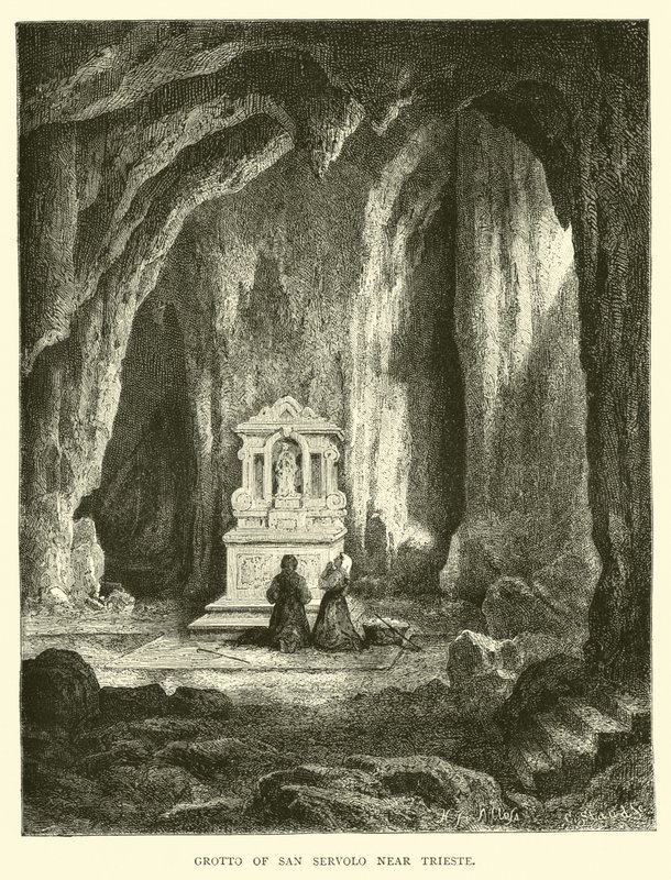Grotto av San Servolo nära Trieste av English School