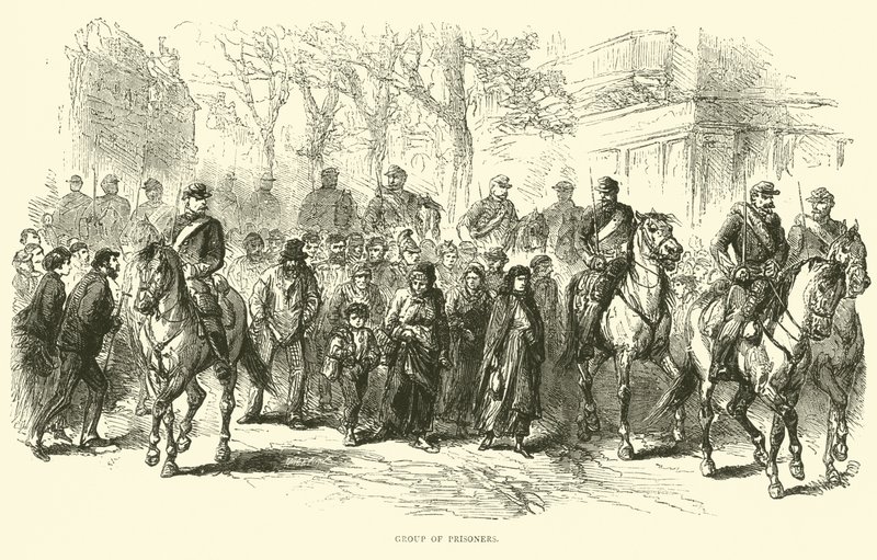 Grupp av fångar, april 1871 av English School